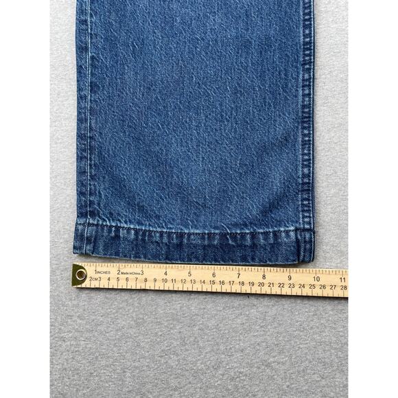 Abercrombie & Fitch High Rise Loose Jeans Womens 31 / 12 Long Blue Dark Wash NWT - Picture 11 of 16